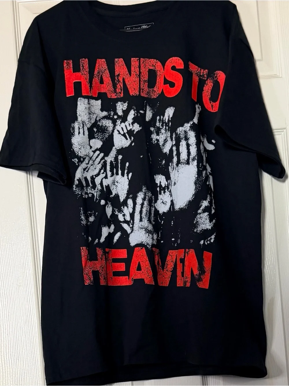 Hands to Heaven Graphic Tee - Black/Red